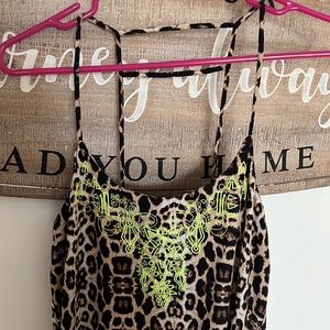 NWOT DEX leopard womans maxi dress S